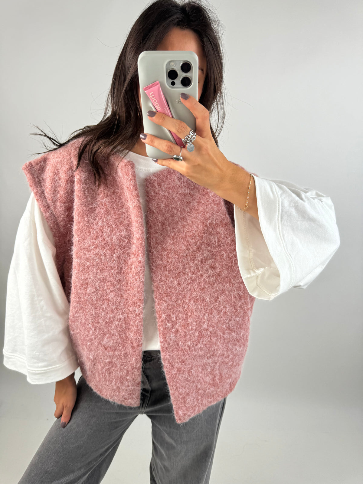 Gilet rose - CARLA