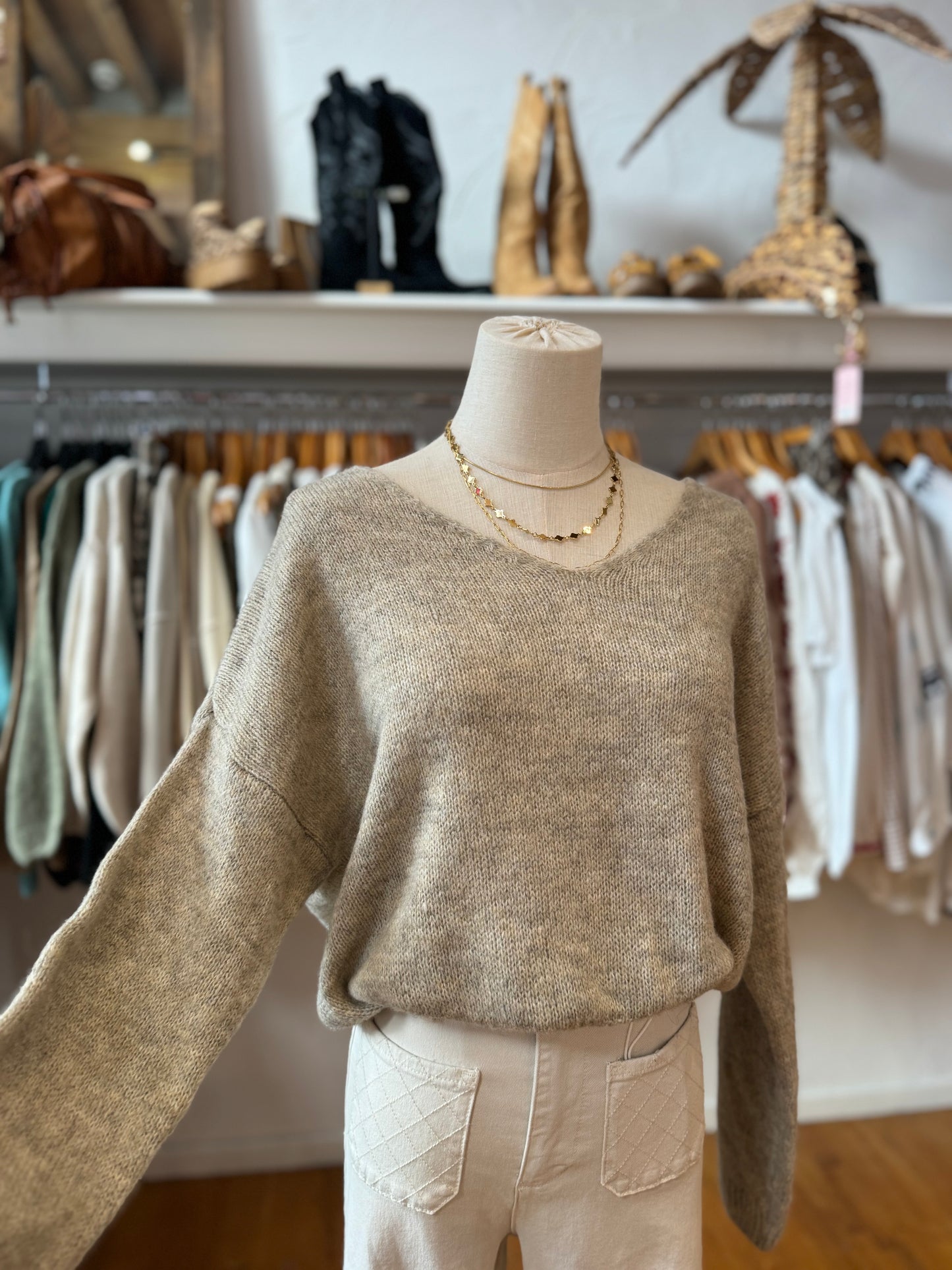 Pull beige - MATHILDE