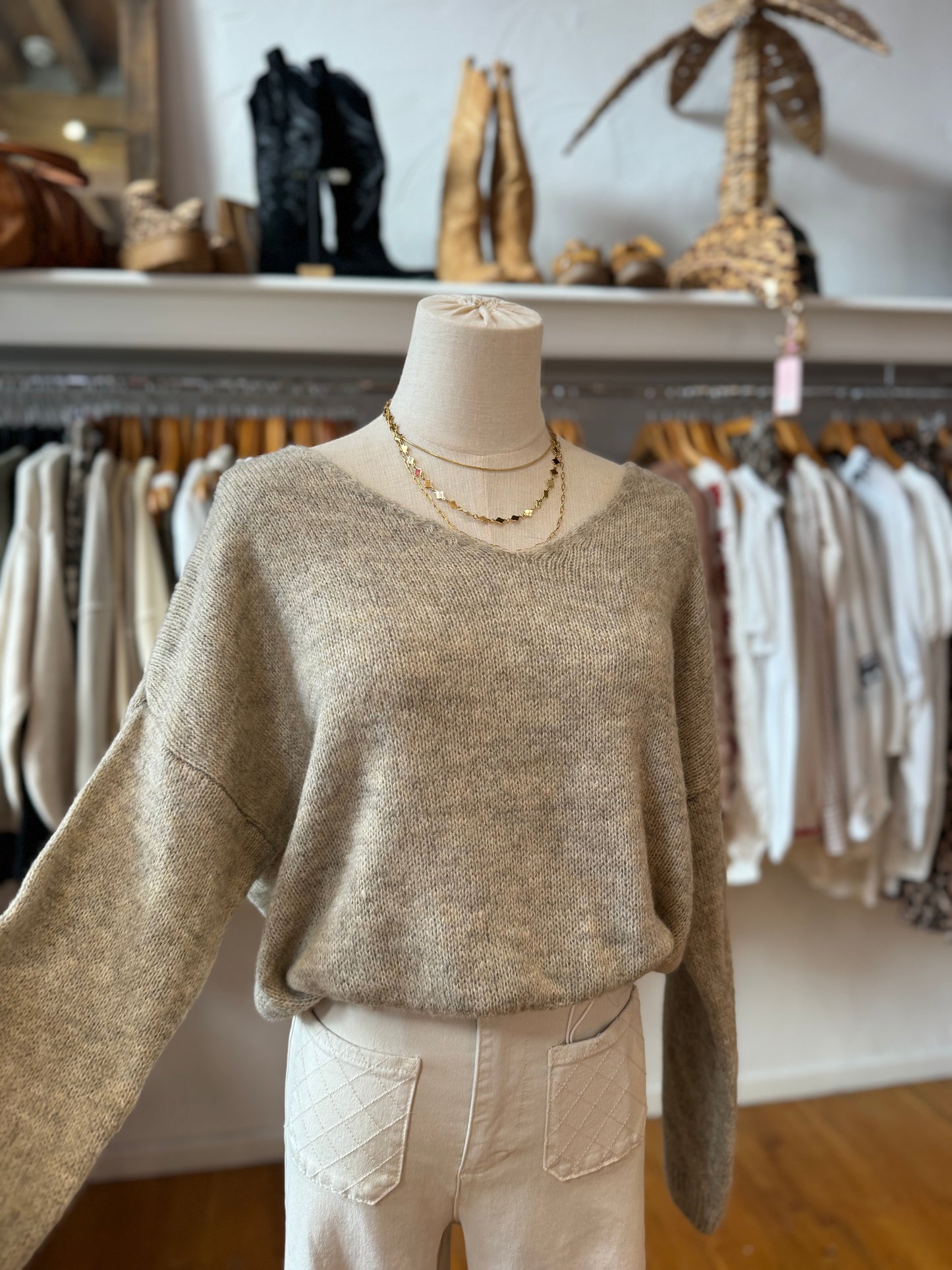 Pull beige - MATHILDE