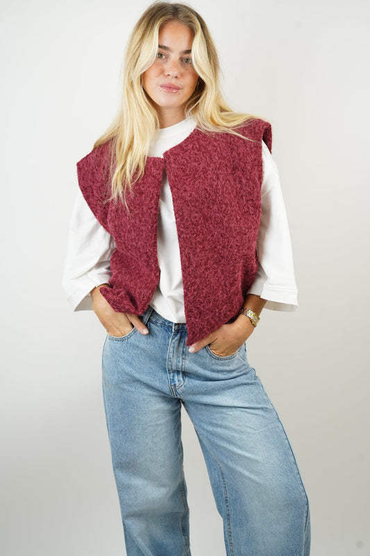 Gilet bordeaux - CARLA