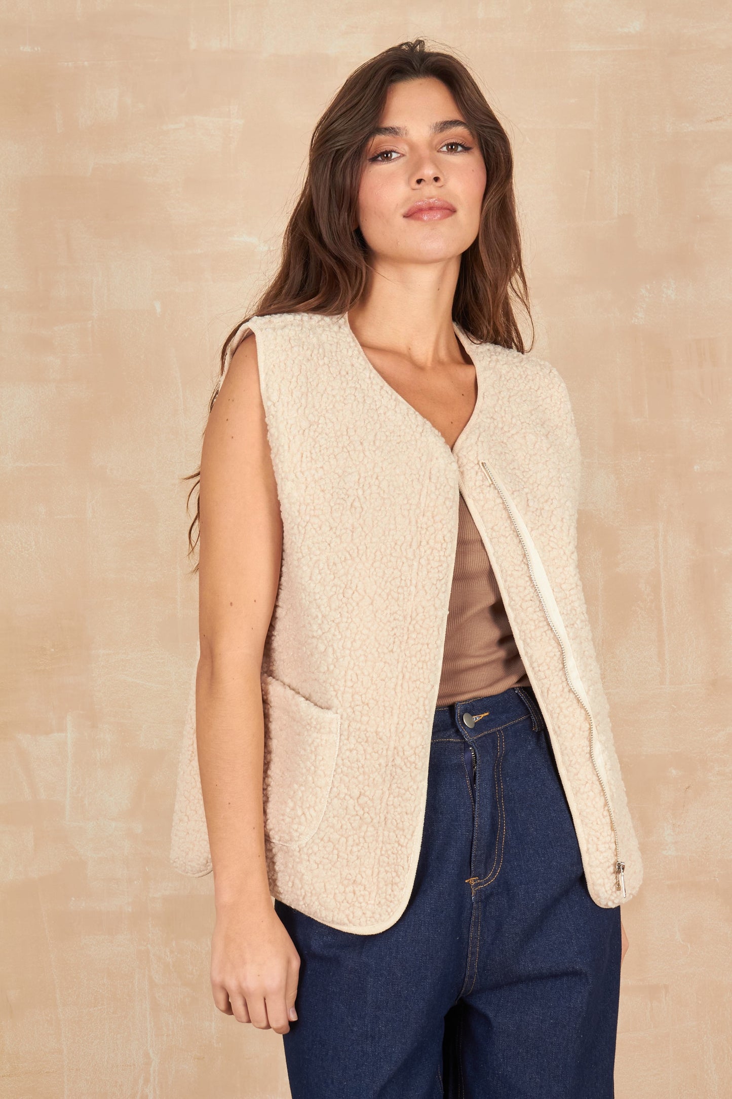 Gilet beige - LÉA