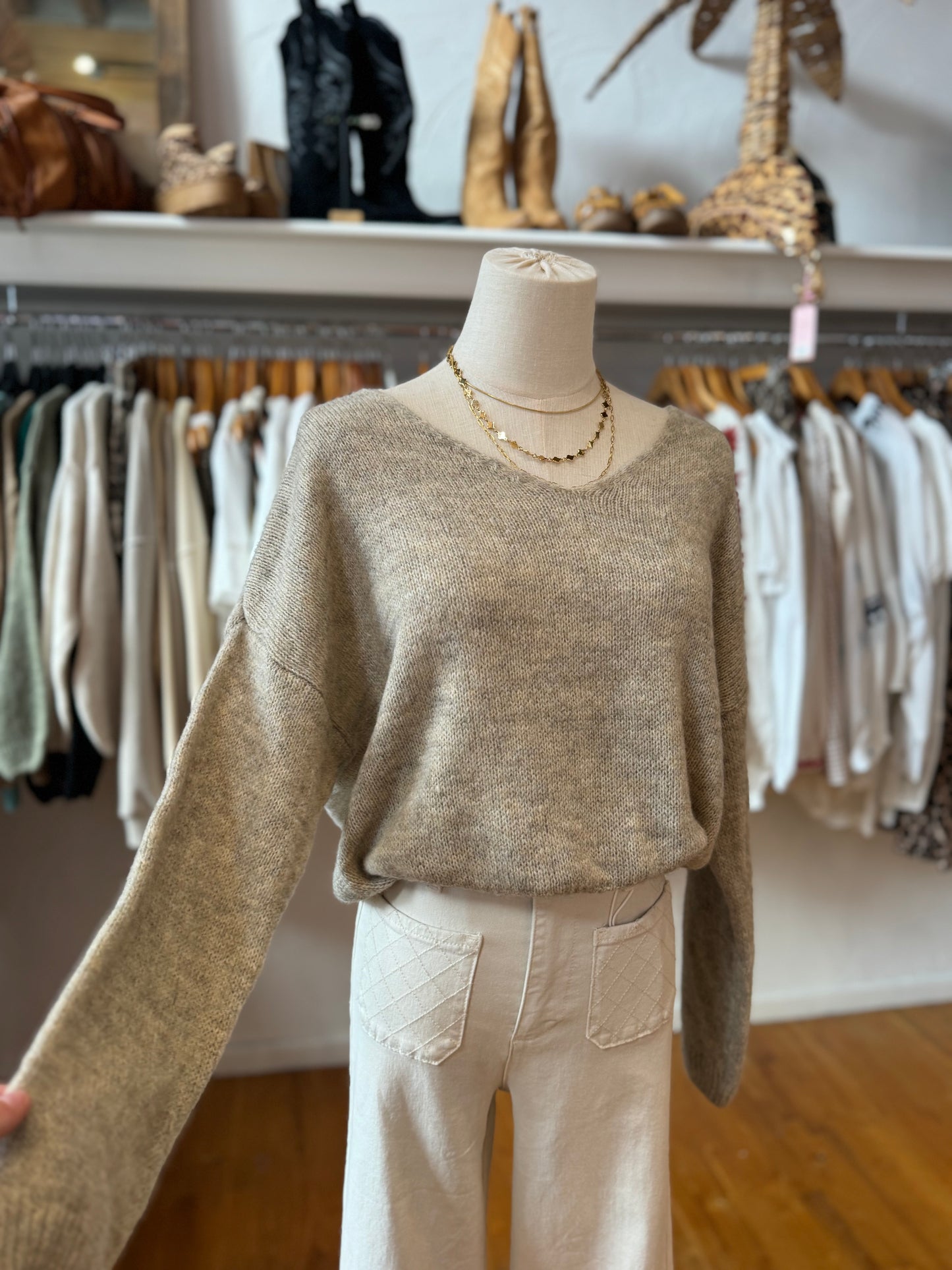 Pull beige - MATHILDE