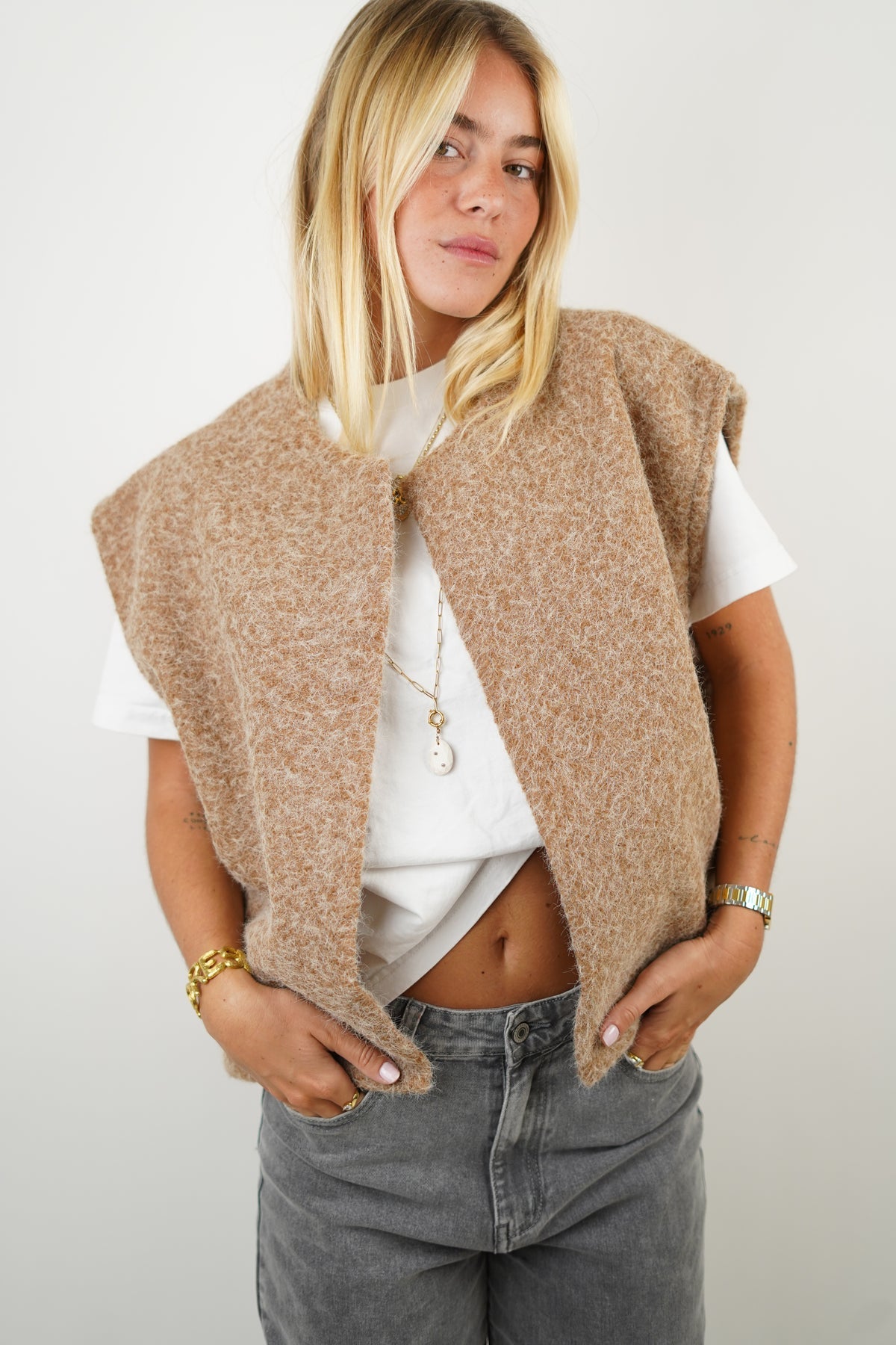 Gilet beige - CARLA