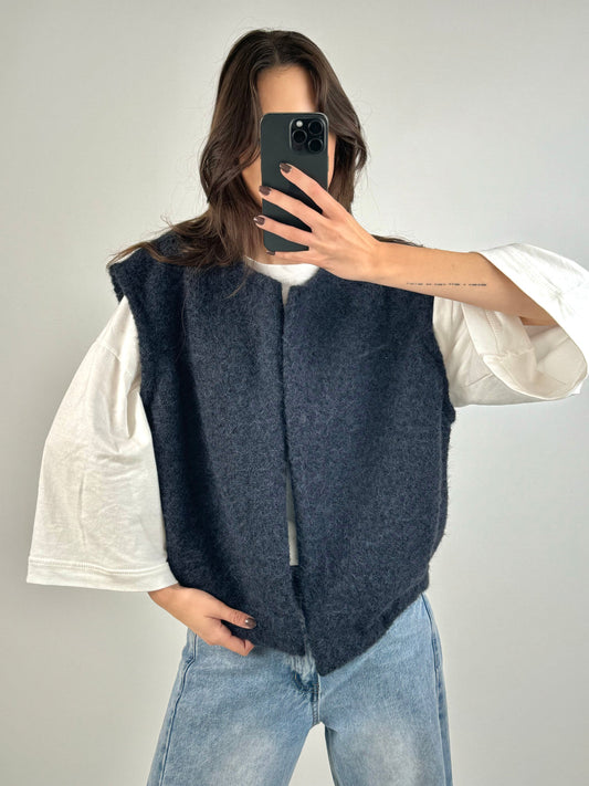 gilet bleu marine - CARLA