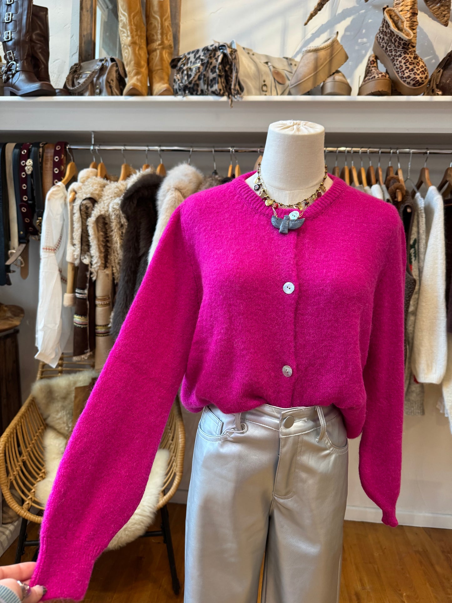 Gilet fushia - AUDREY