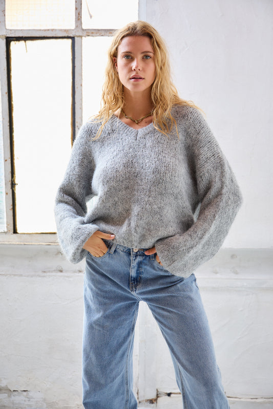 Pull gris - REBECCA